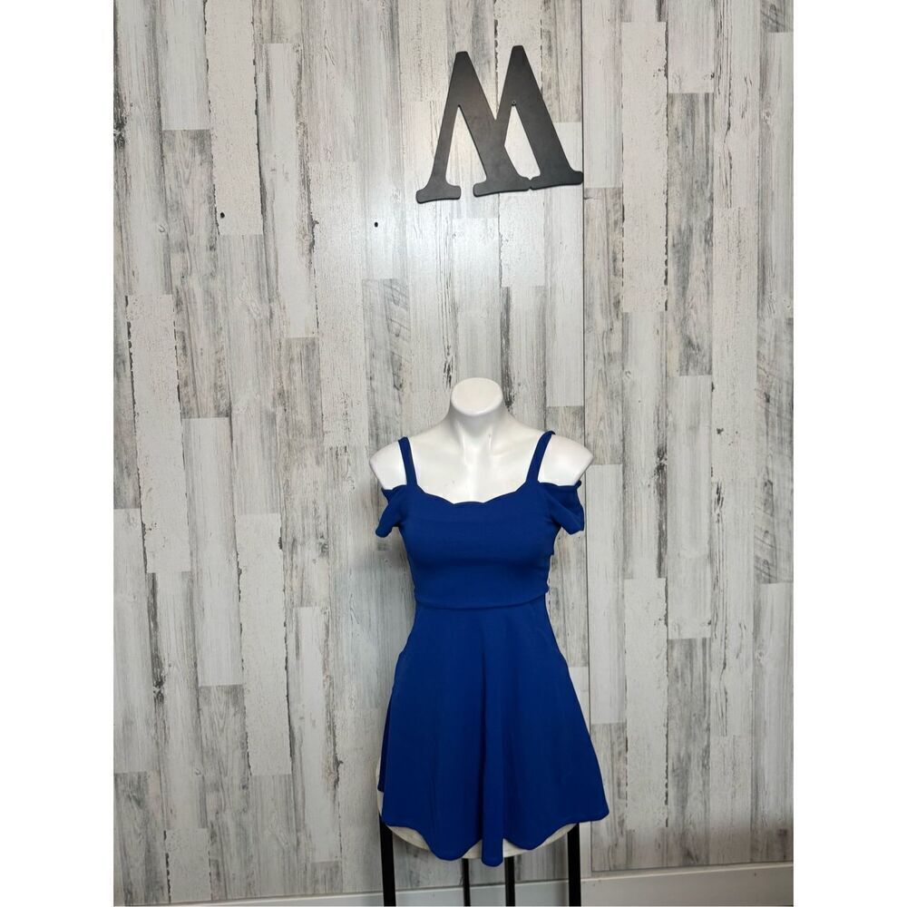 Rare editions blue fit and flare dress size Med